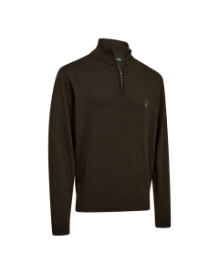 8119 Deerhunter Harrington Strickpullover Brown Melange