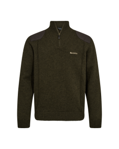 8711 Deerhunter Finley Strickpullover mit ½-Reißverschluss Woodland Melange